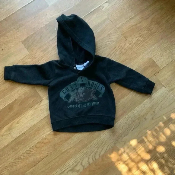 Baby boys Guns n Roses “sweet child of mine” hoodie, size 6-9 months - Picture 2 of 4